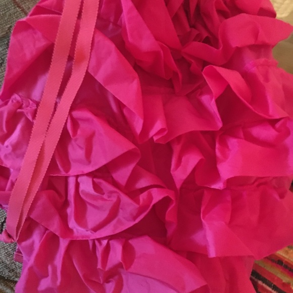 Ruffle pink nylon crewcut backpack drawstring bag - Picture 8 of 8